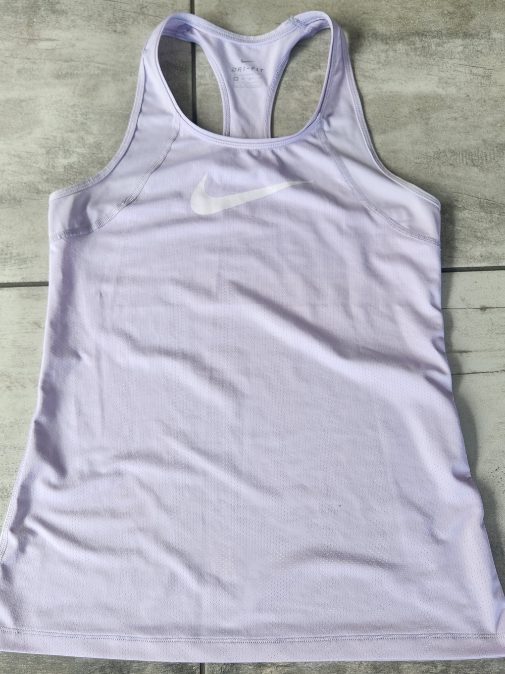 Women's Nike Lavender Racerback Tank Top with White Swoosh Size XS Activewear